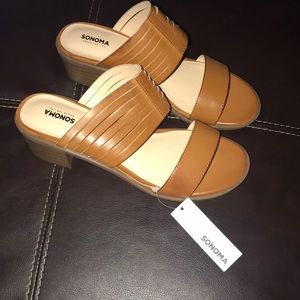 Square tan heal sandles